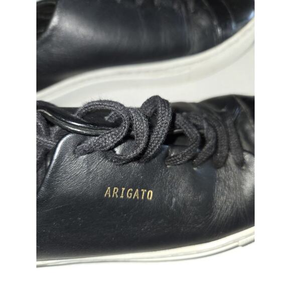 Axel Arigato Clean 90 Sneakers Shoes Leather Black White Gold Women Sz 38/7.5 - Picture 5 of 11